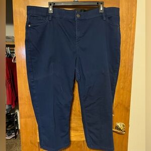 Liz Claiborne Navy Blue Cropped Pants